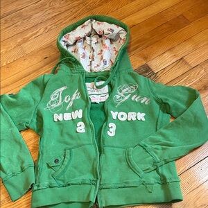 Miss Top Gun: Green Vintage Hoodie